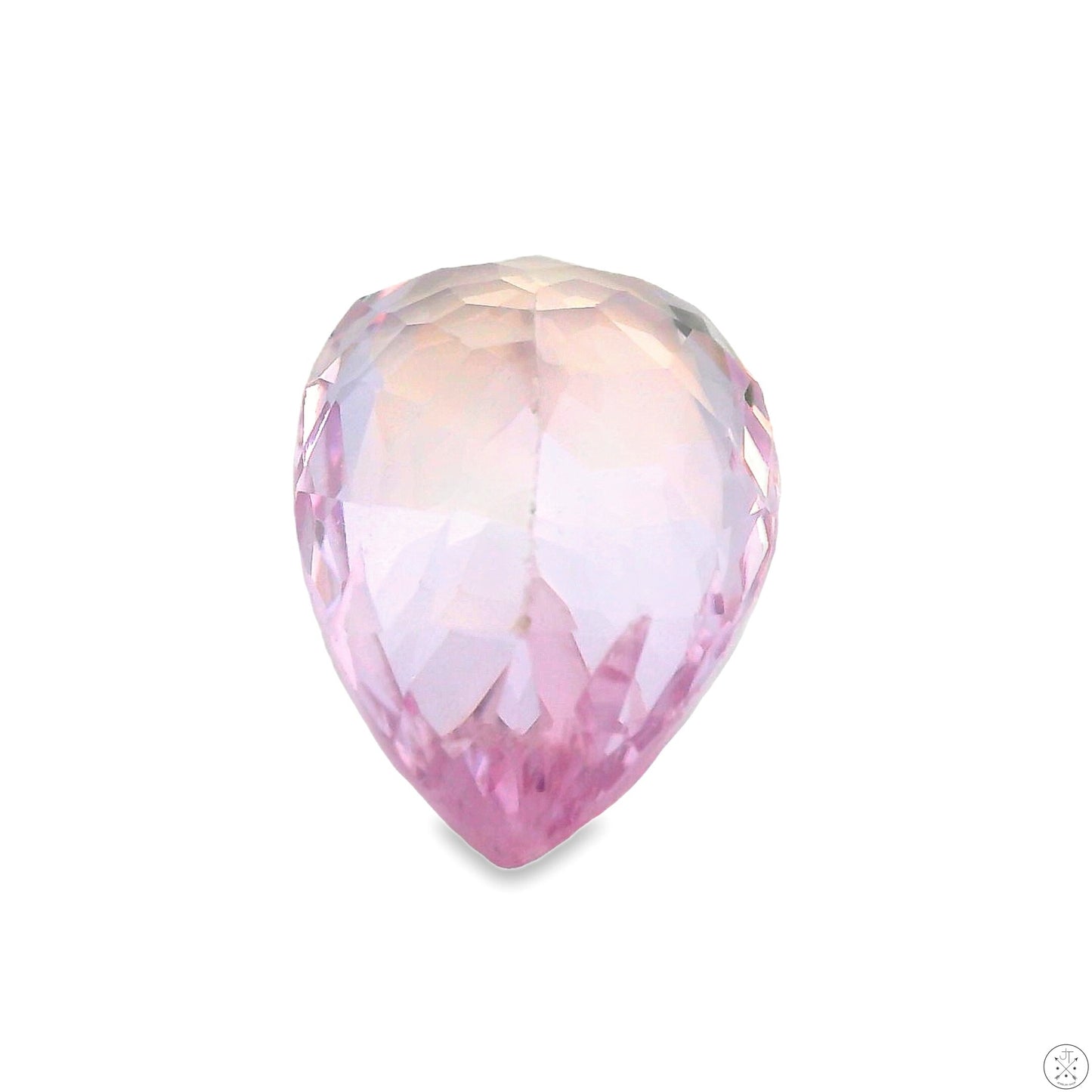 8.18 Carat Natural Kunzite 17.2 x 10.7 mm Pear Faceted Gemstone Loose