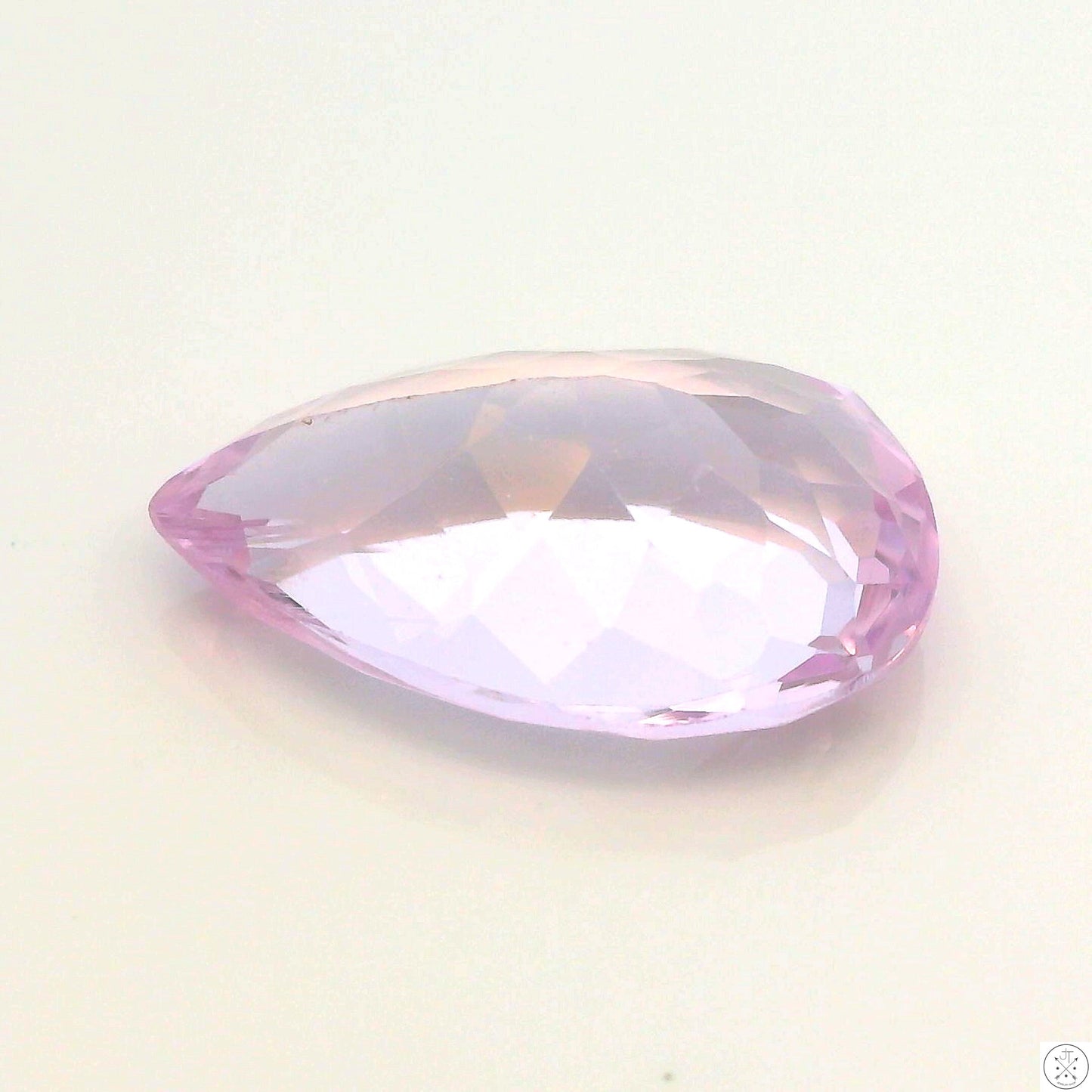 8.18 Carat Natural Kunzite 17.2 x 10.7 mm Pear Faceted Gemstone Loose