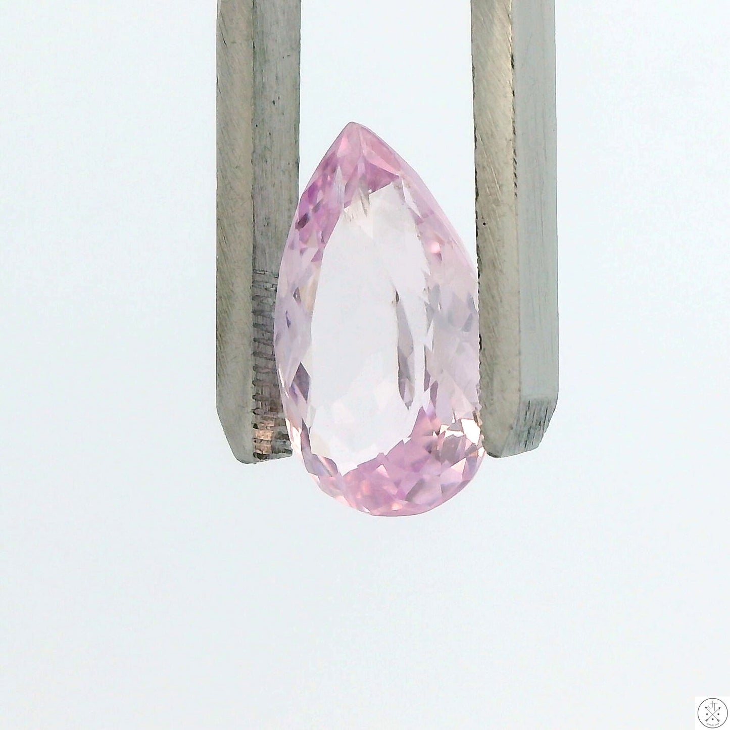 8.18 Carat Natural Kunzite 17.2 x 10.7 mm Pear Faceted Gemstone Loose