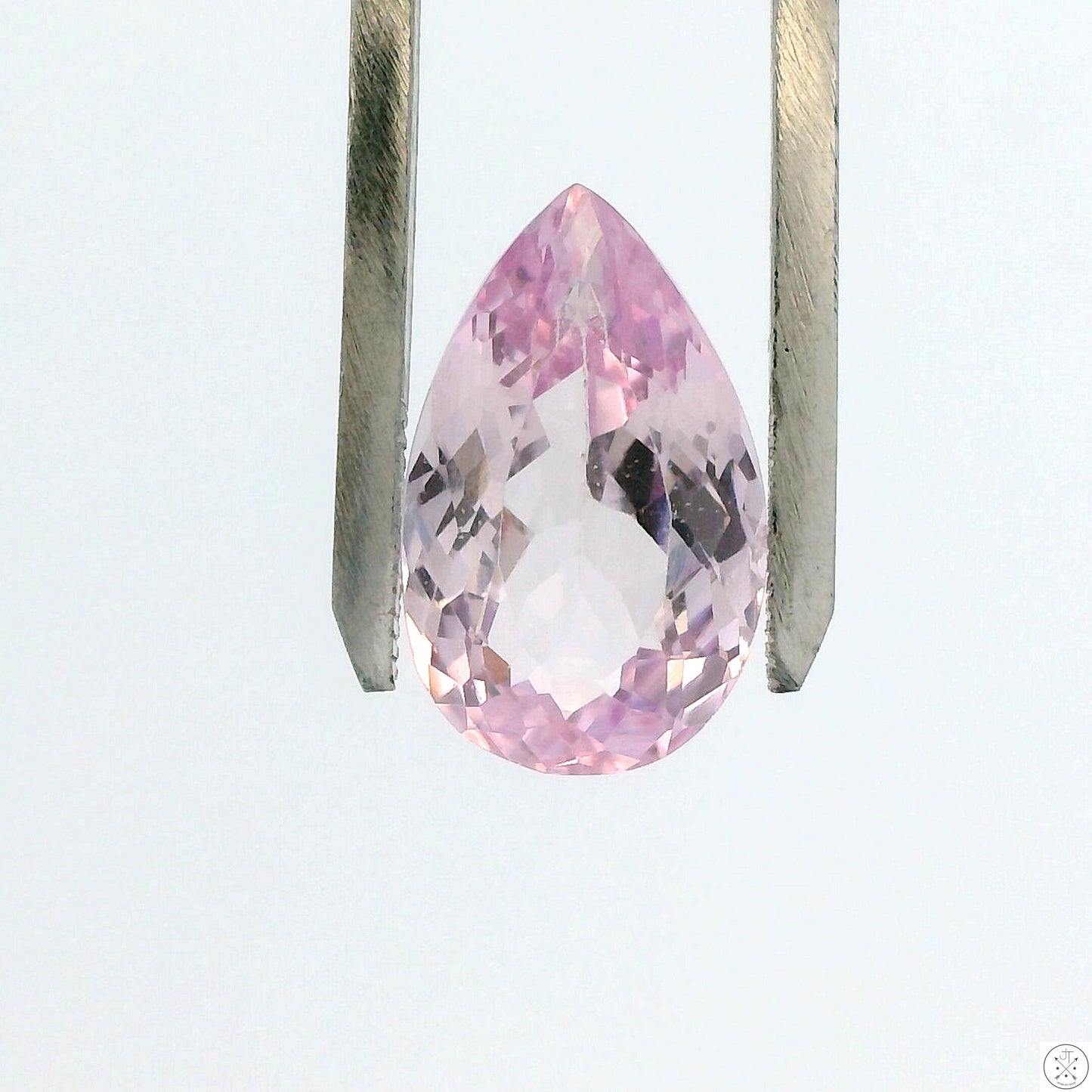 8.18 Carat Natural Kunzite 17.2 x 10.7 mm Pear Faceted Gemstone Loose