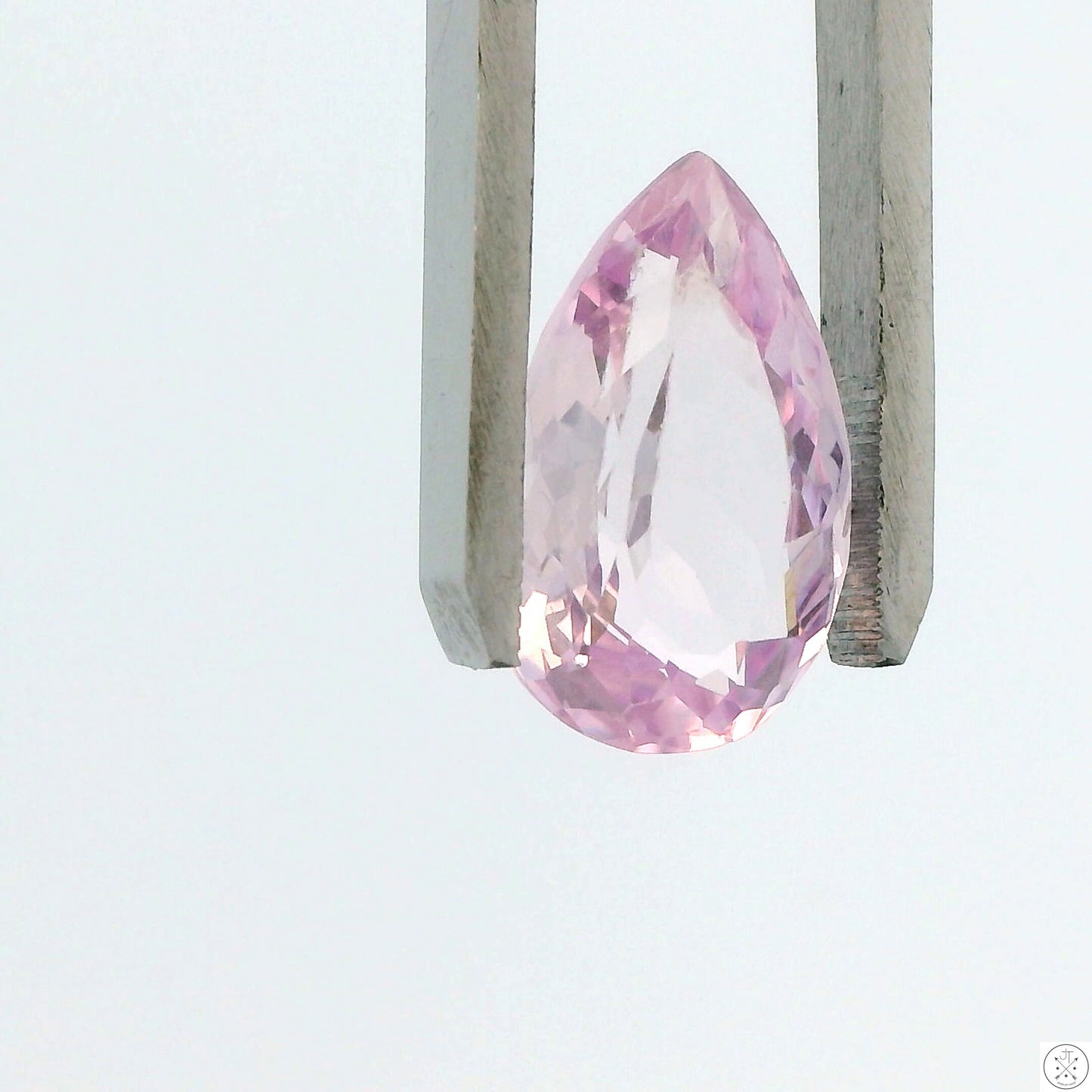 8.18 Carat Natural Kunzite 17.2 x 10.7 mm Pear Faceted Gemstone Loose