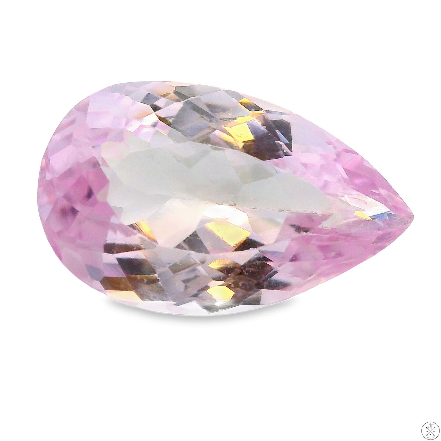 8.18 Carat Natural Kunzite 17.2 x 10.7 mm Pear Faceted Gemstone Loose