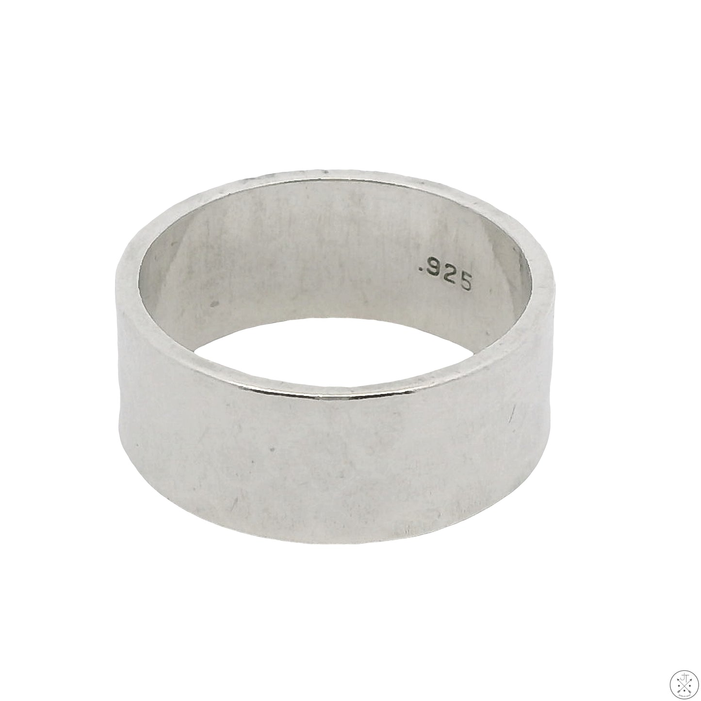 Vintage Sterling Silver 8 mm Hammered Band Size 7 Wide