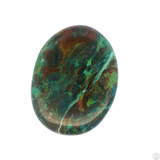 60 Carat Natural Chrysocolla Cabochon 39 x 30 mm Gemstone Loose Malachite