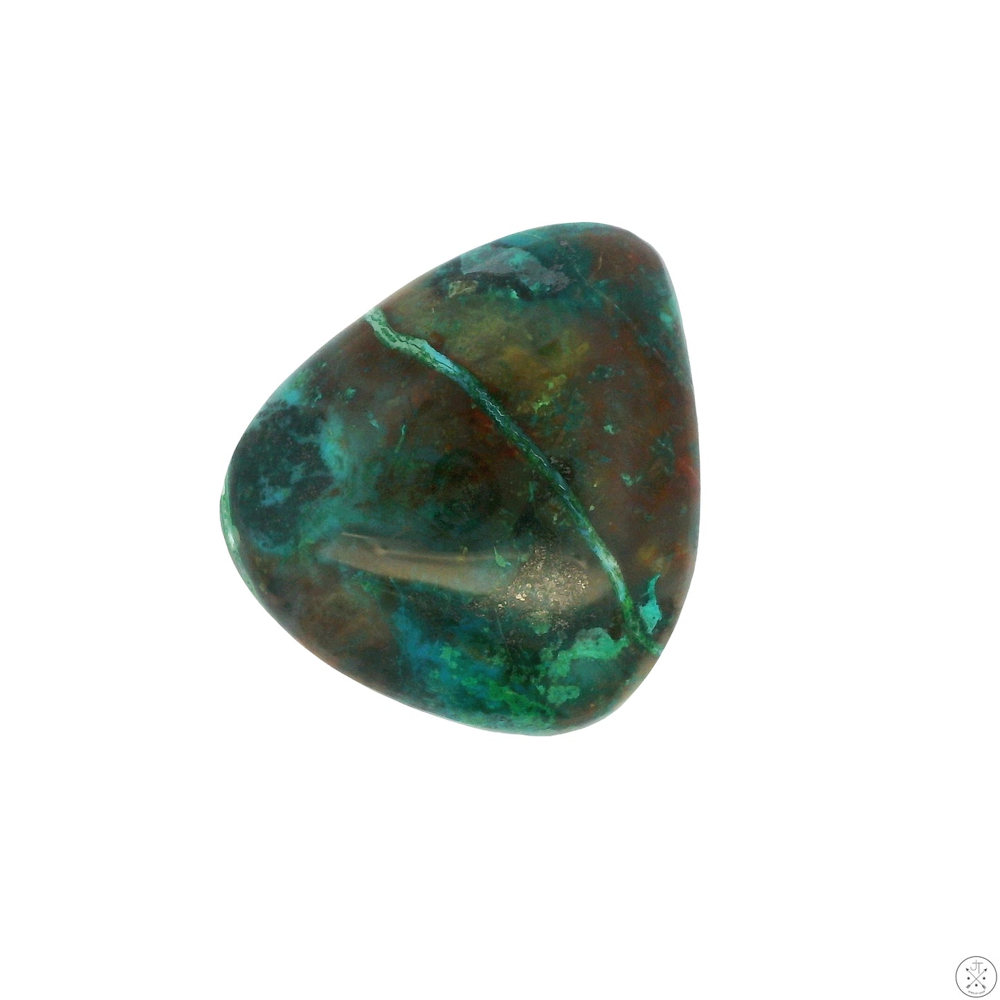 35 Carat Natural Chrysocolla Cabochon 29 x 26 mm Gemstone Loose Malachite