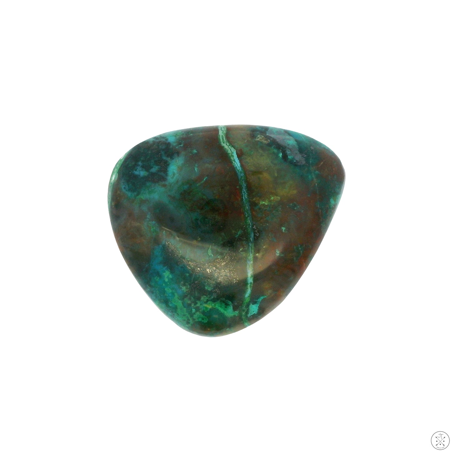 35 Carat Natural Chrysocolla Cabochon 29 x 26 mm Gemstone Loose Malachite