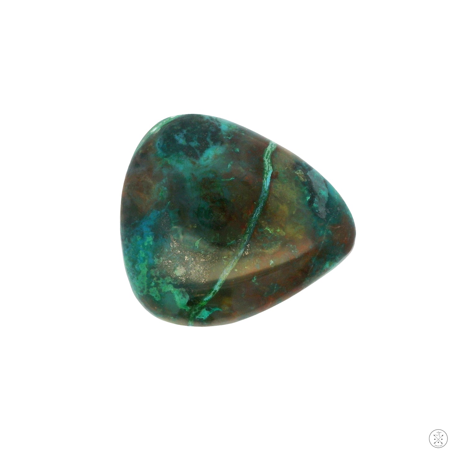 35 Carat Natural Chrysocolla Cabochon 29 x 26 mm Gemstone Loose Malachite