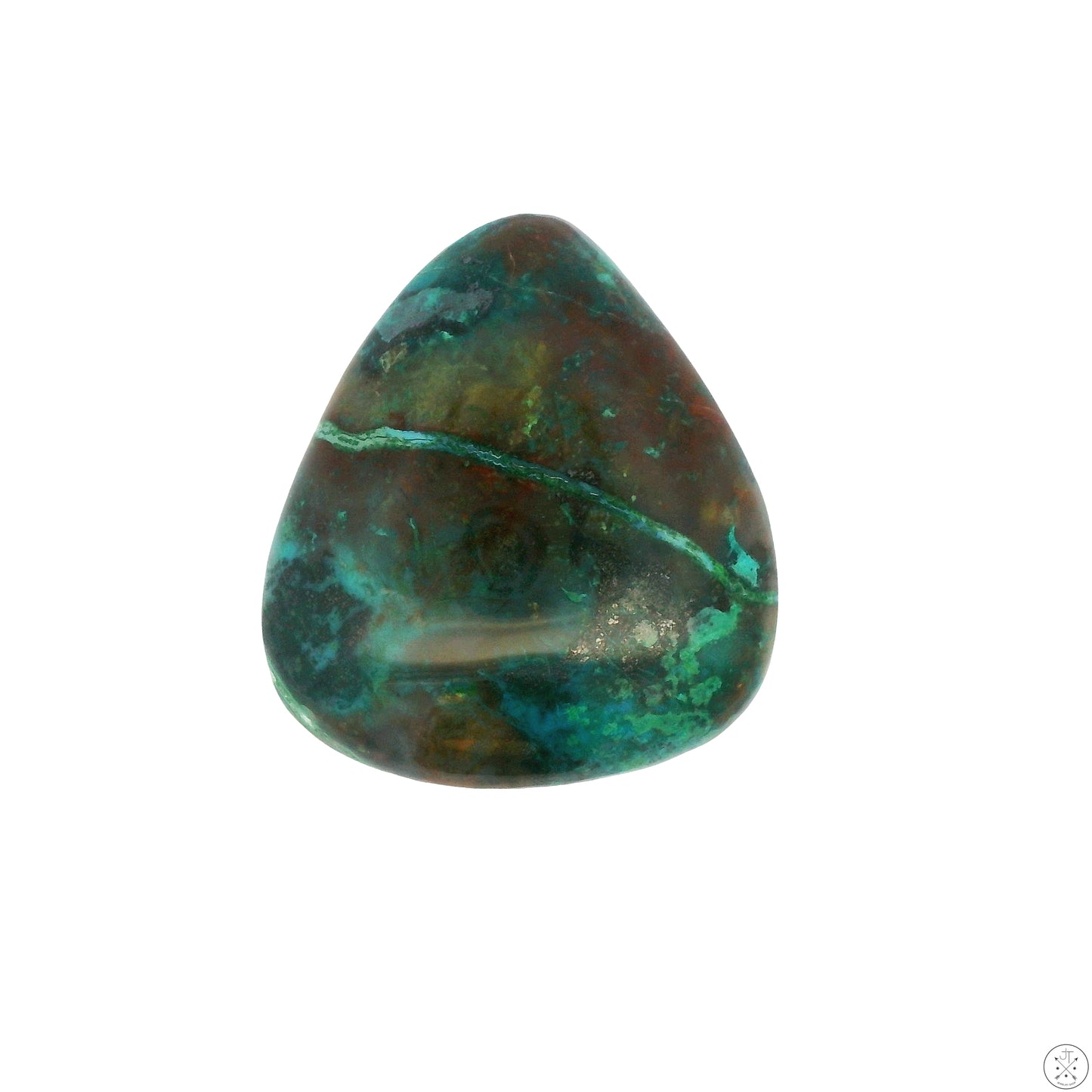 35 Carat Natural Chrysocolla Cabochon 29 x 26 mm Gemstone Loose Malachite