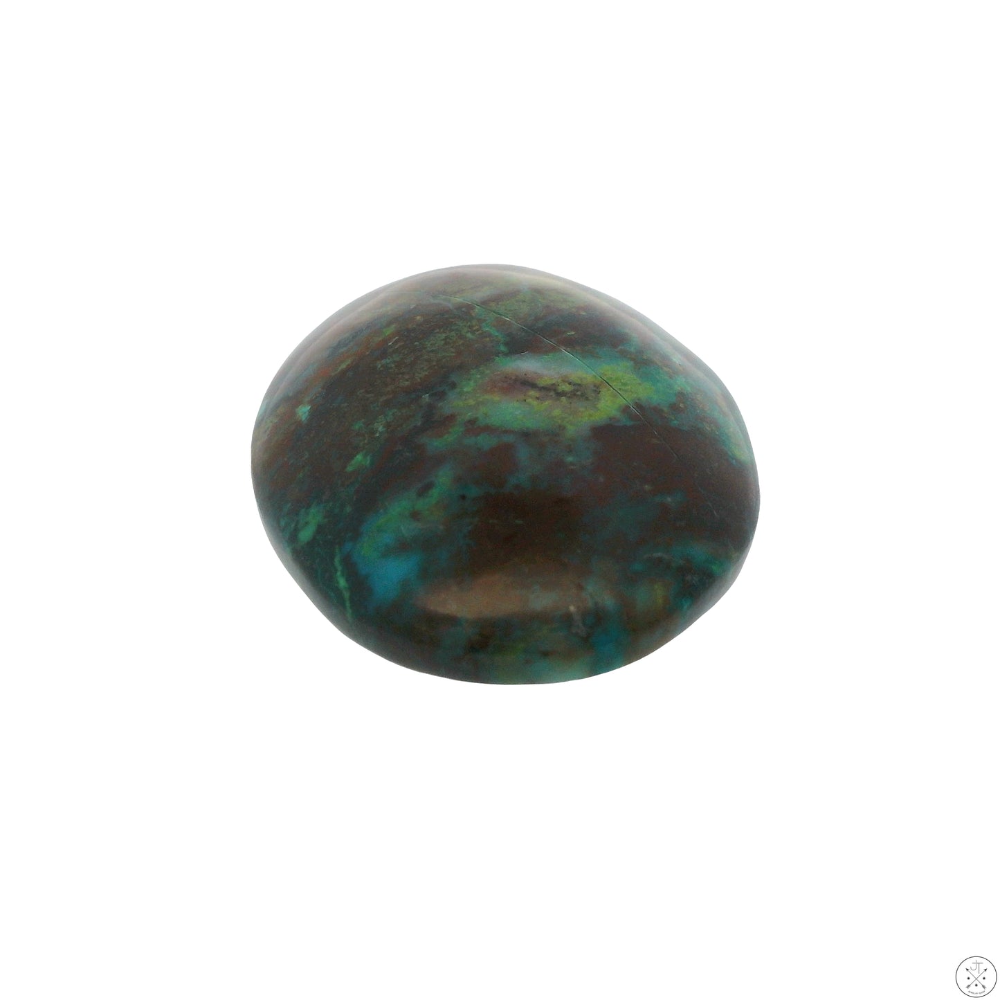 47 Carat Natural Chrysocolla Cabochon 33 x 25 mm Gemstone Loose Malachite