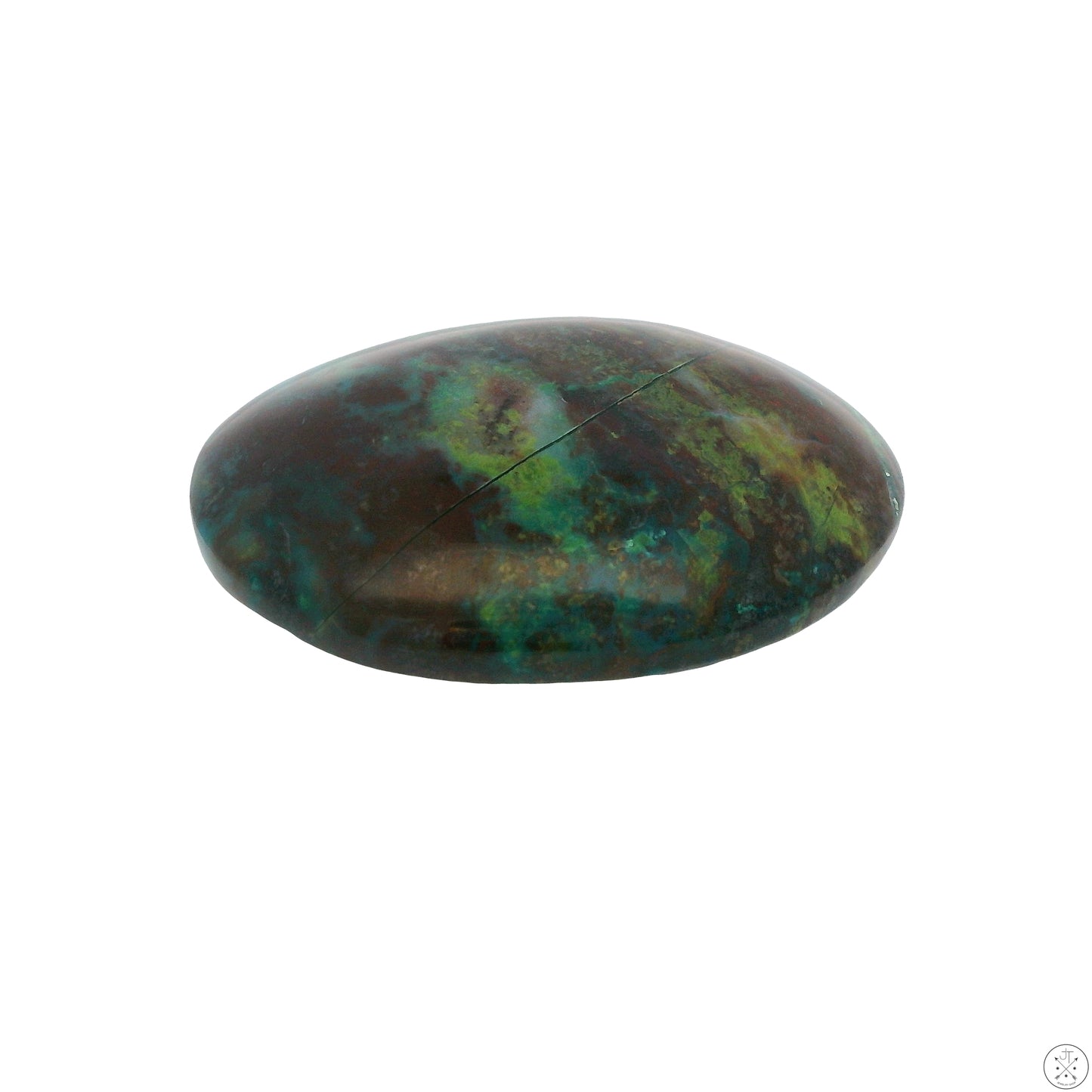 47 Carat Natural Chrysocolla Cabochon 33 x 25 mm Gemstone Loose Malachite
