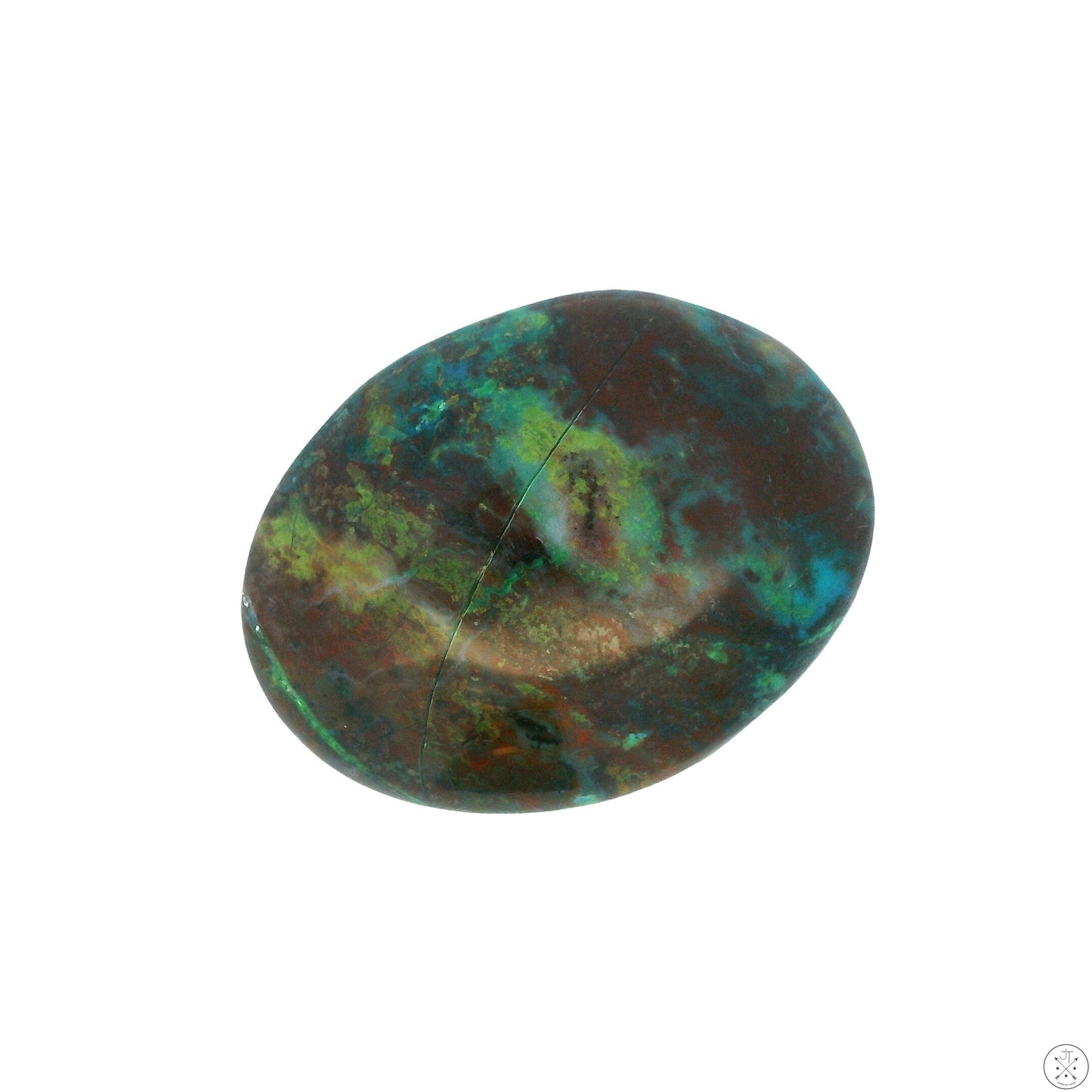 47 Carat Natural Chrysocolla Cabochon 33 x 25 mm Gemstone Loose Malachite
