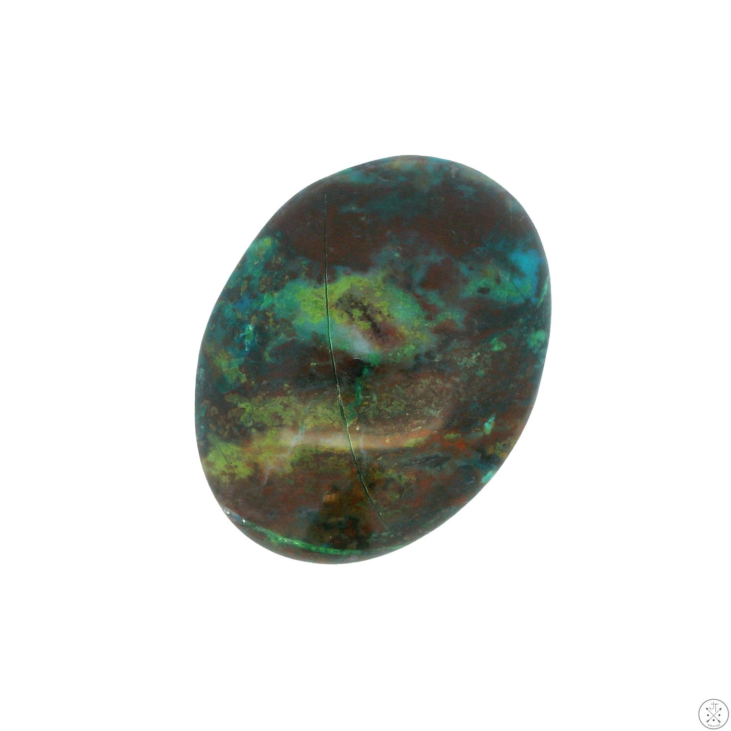 47 Carat Natural Chrysocolla Cabochon 33 x 25 mm Gemstone Loose Malachite