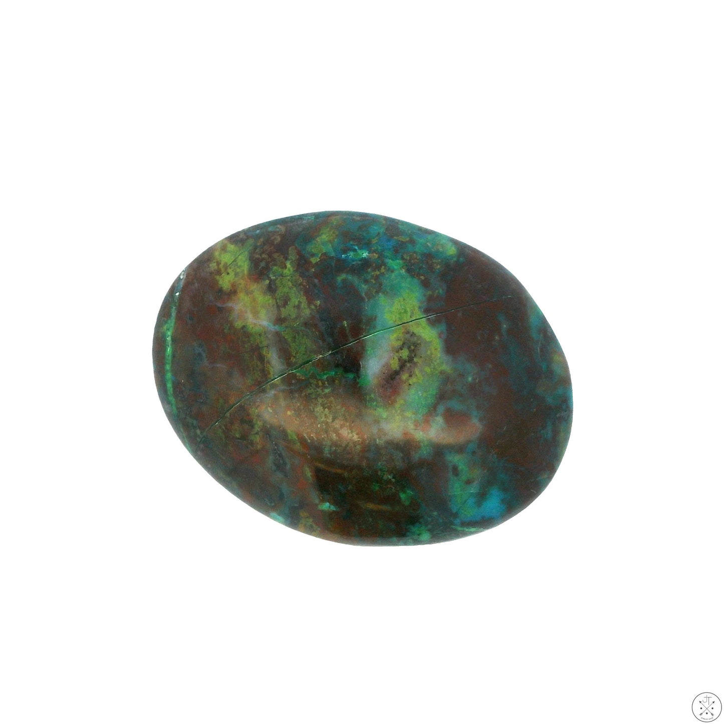 47 Carat Natural Chrysocolla Cabochon 33 x 25 mm Gemstone Loose Malachite