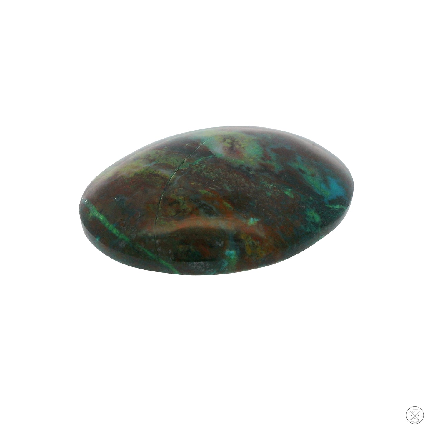 47 Carat Natural Chrysocolla Cabochon 33 x 25 mm Gemstone Loose Malachite