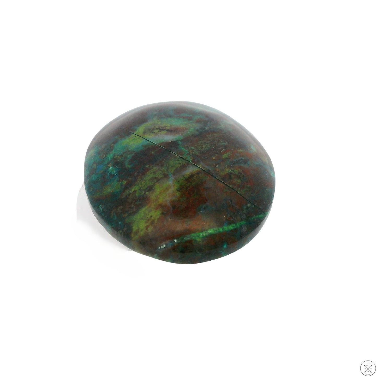 47 Carat Natural Chrysocolla Cabochon 33 x 25 mm Gemstone Loose Malachite