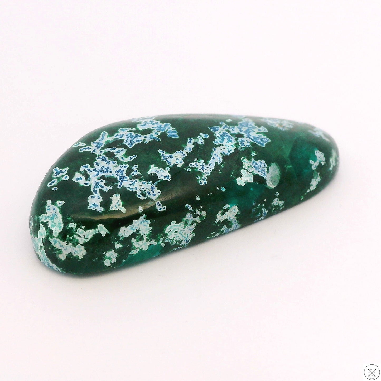 62 Carat Natural Shattuckite in Dioptase Cabochon 40 x 18.6 mm Gemstone Loose Rare