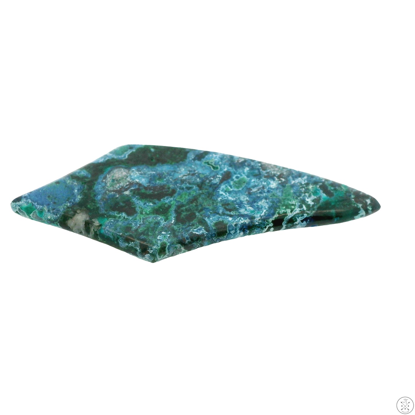 39 Carat Natural Shattuckite Azurite in Dioptase Cabochon 57 x 25 mm Gemstone Rare Kite