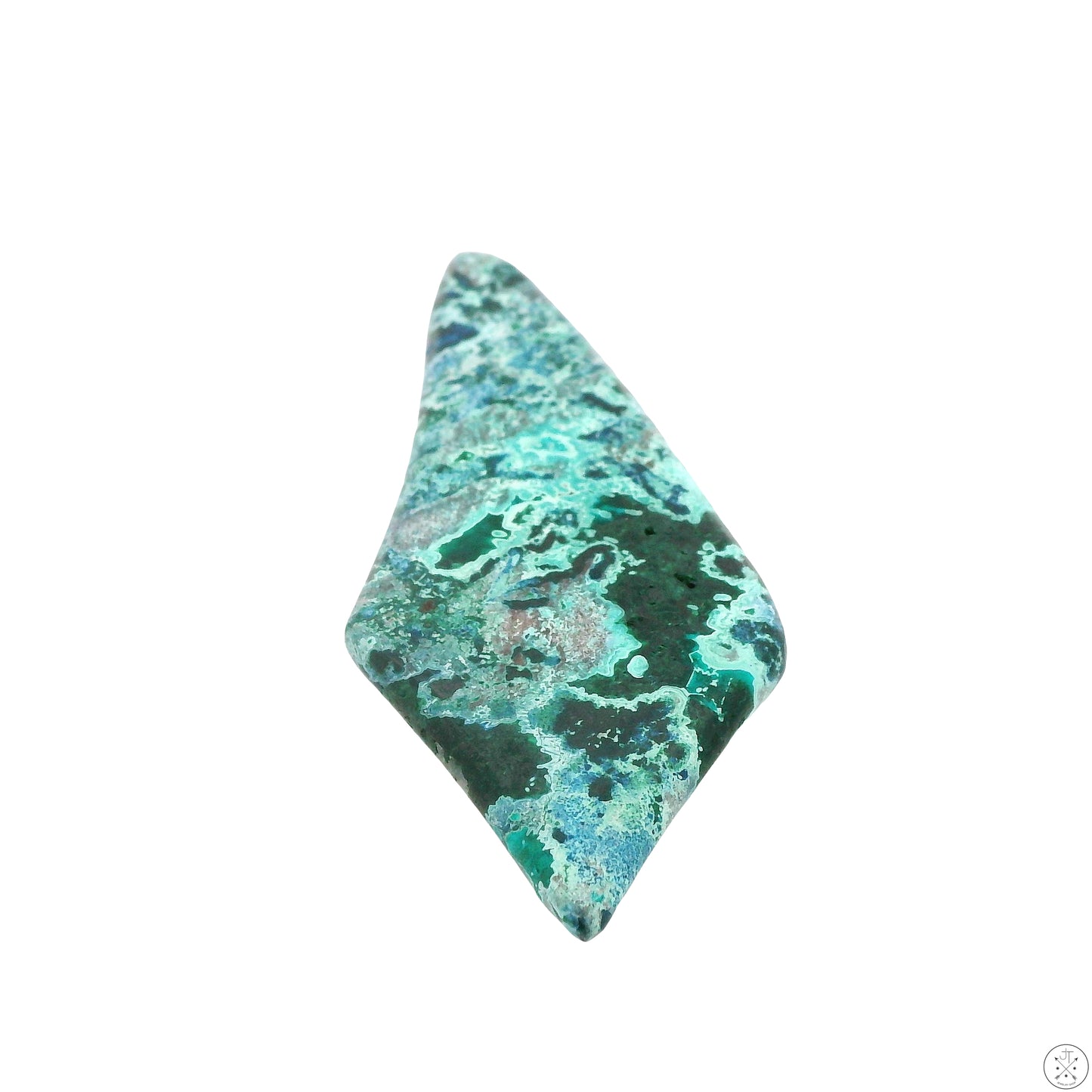 39 Carat Natural Shattuckite Azurite in Dioptase Cabochon 57 x 25 mm Gemstone Rare Kite