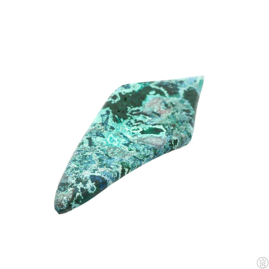 39 Carat Natural Shattuckite Azurite in Dioptase Cabochon 57 x 25 mm Gemstone Rare Kite