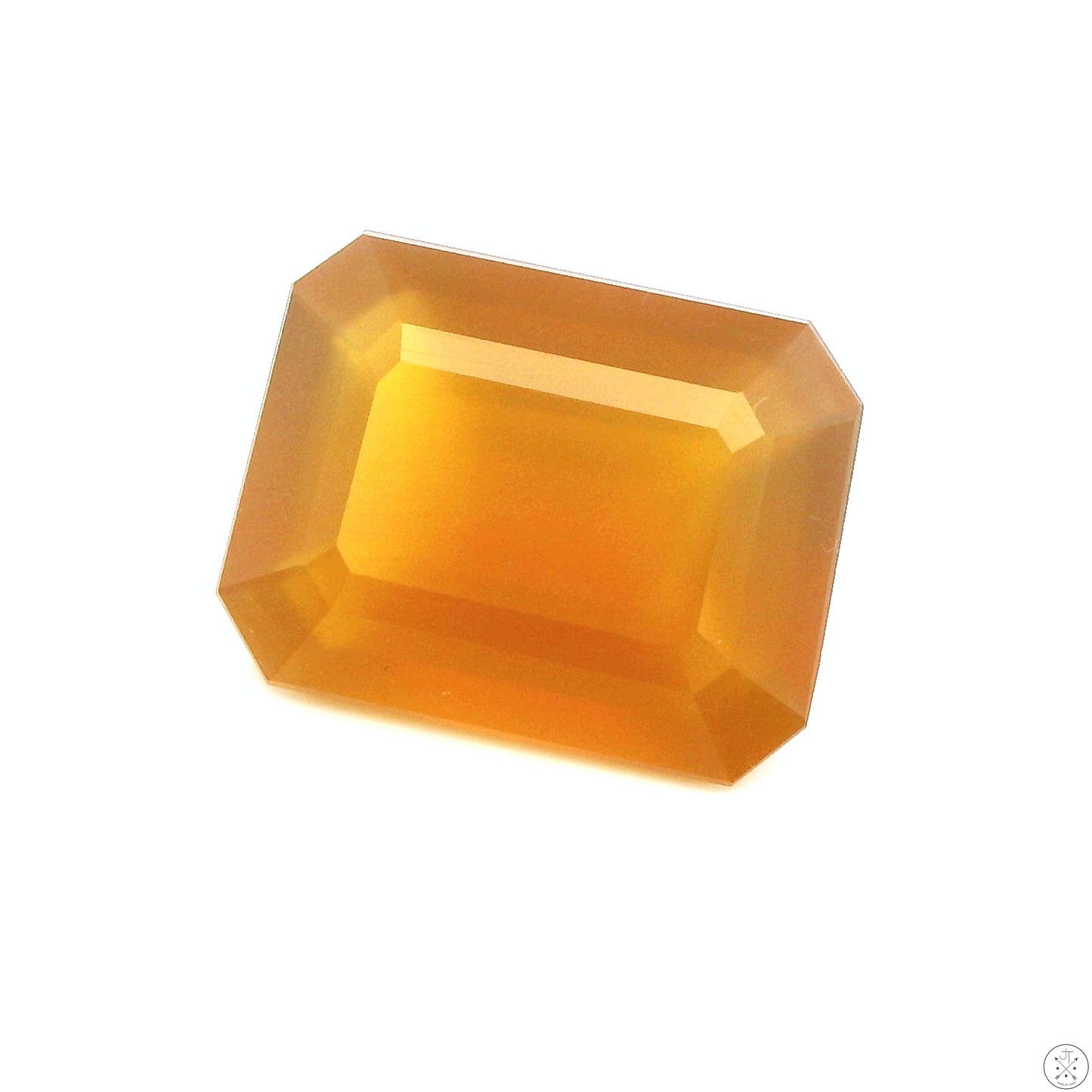 4.94 Carat Natural Honey Agate 13 x 10 mm Rectangle Faceted Gemstone Loose