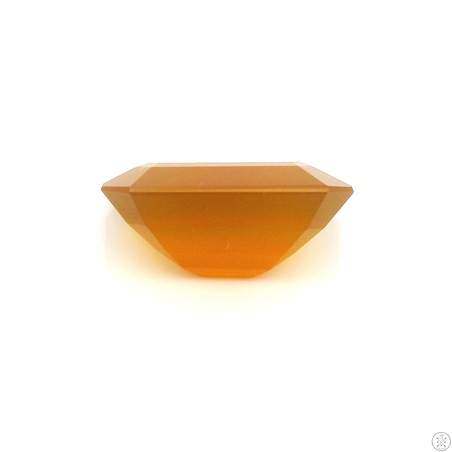 4.94 Carat Natural Honey Agate 13 x 10 mm Rectangle Faceted Gemstone Loose