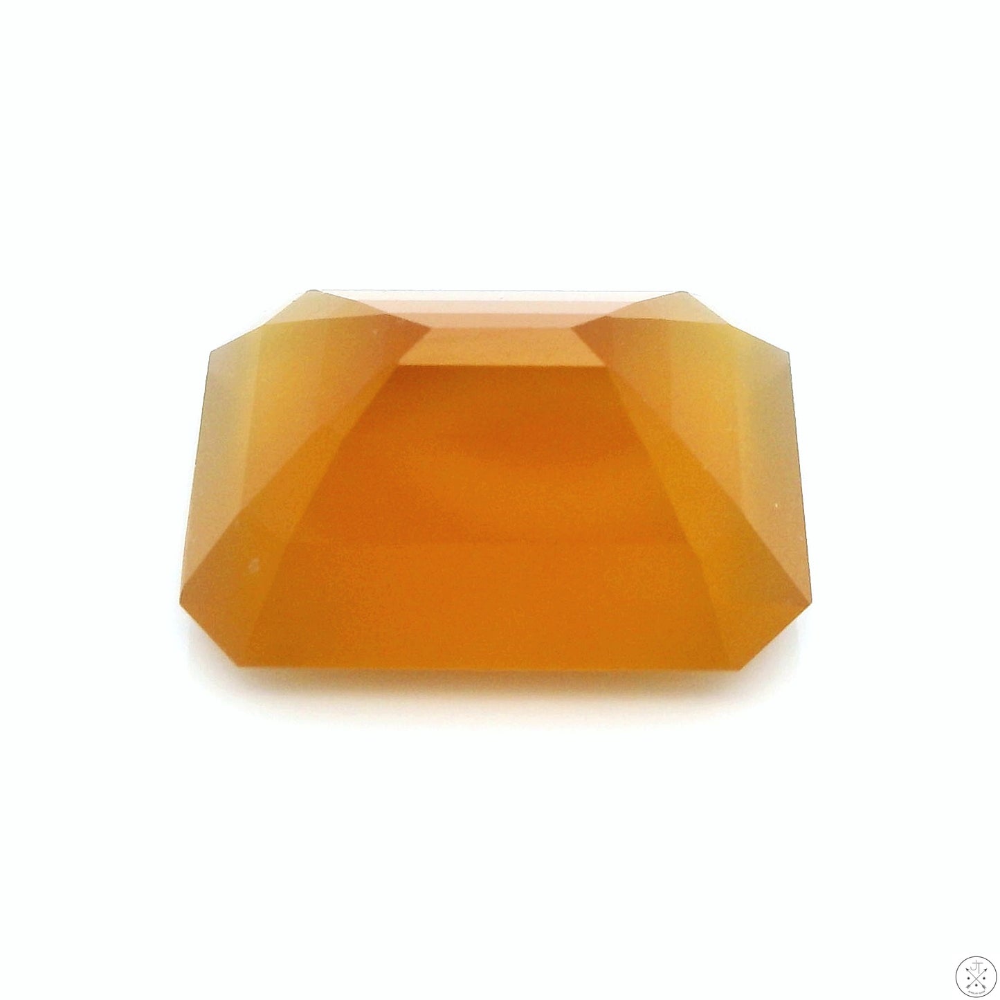 4.94 Carat Natural Honey Agate 13 x 10 mm Rectangle Faceted Gemstone Loose