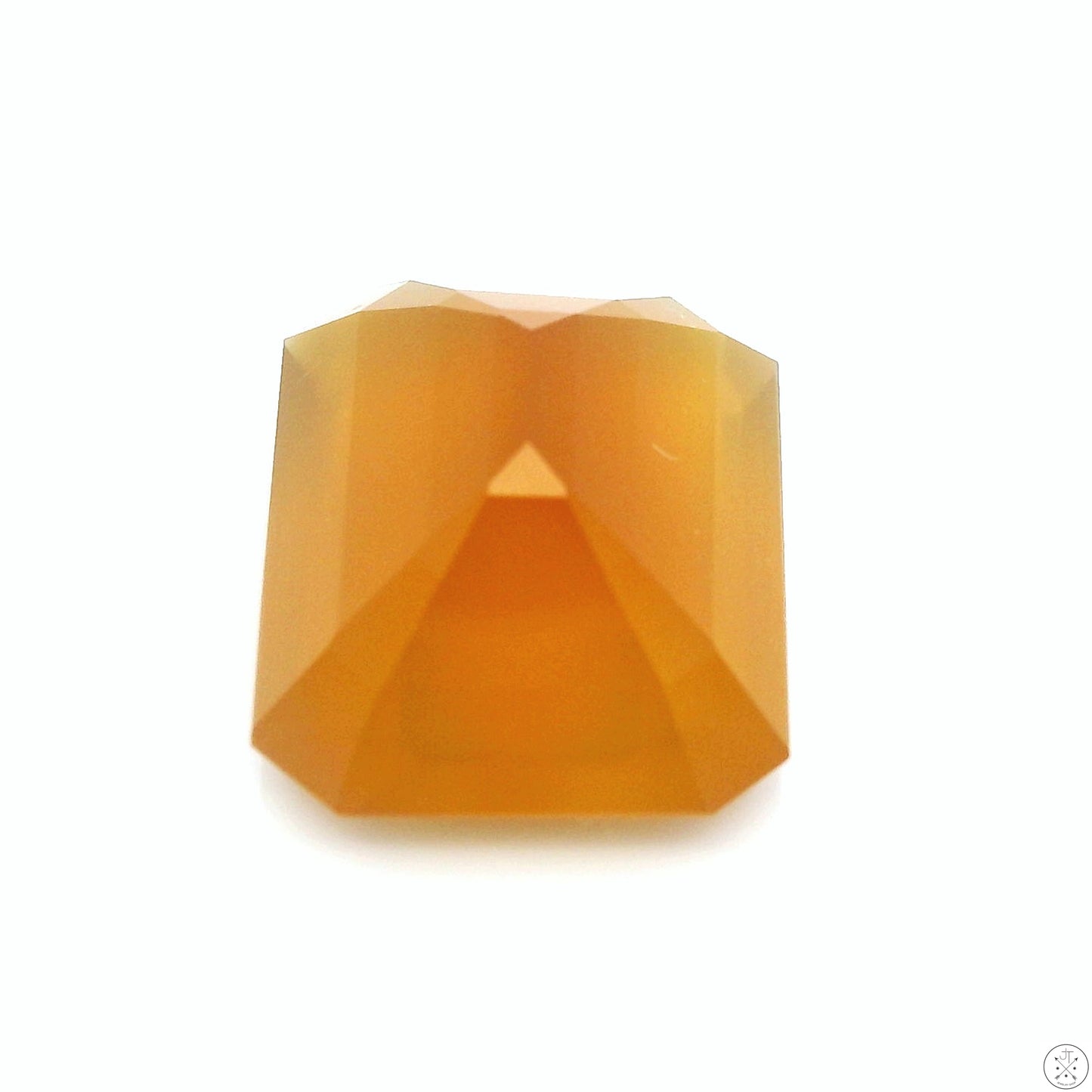 4.94 Carat Natural Honey Agate 13 x 10 mm Rectangle Faceted Gemstone Loose