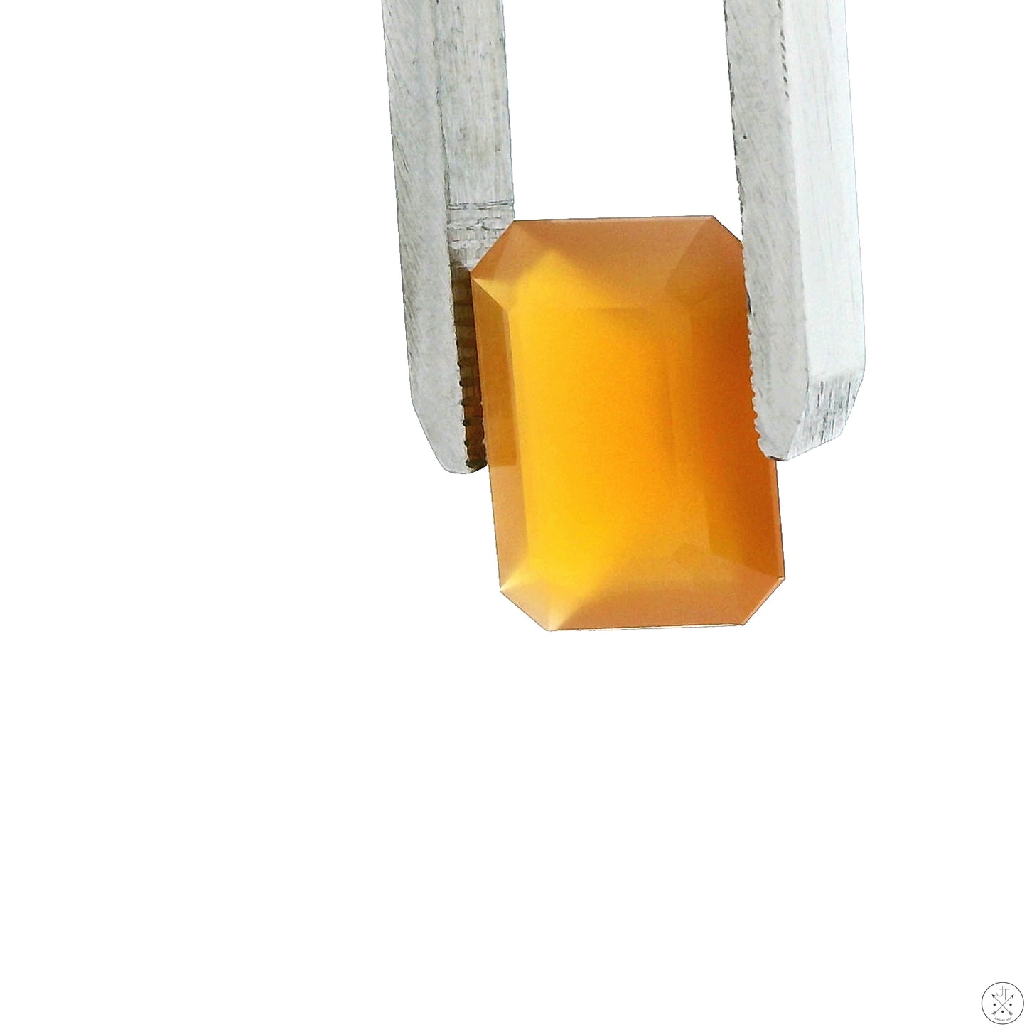4.94 Carat Natural Honey Agate 13 x 10 mm Rectangle Faceted Gemstone Loose