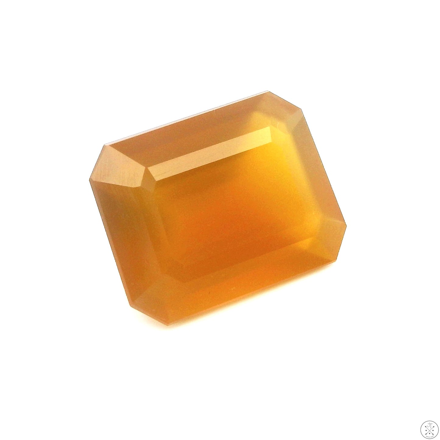 4.94 Carat Natural Honey Agate 13 x 10 mm Rectangle Faceted Gemstone Loose