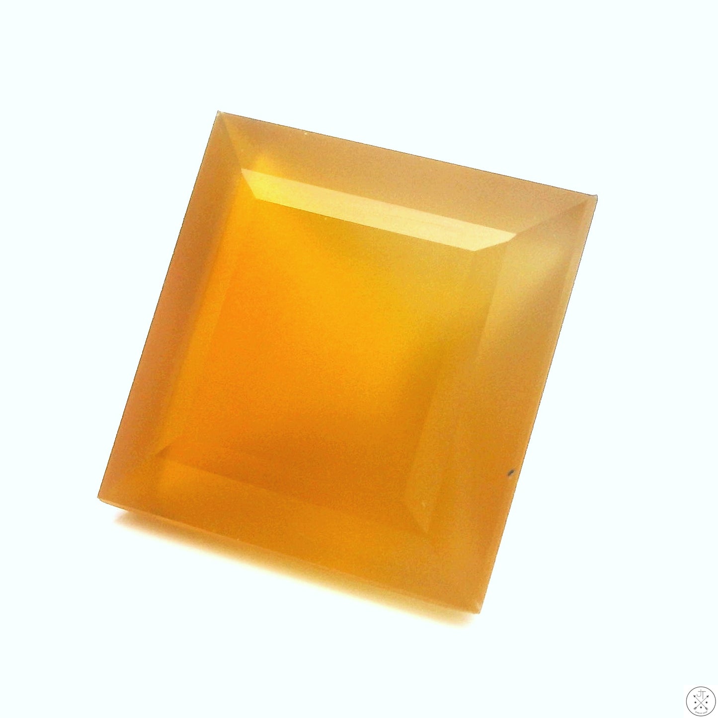 7.57 Carat Natural Honey Agate 12 x 12 mm Square Faceted Gemstone Loose