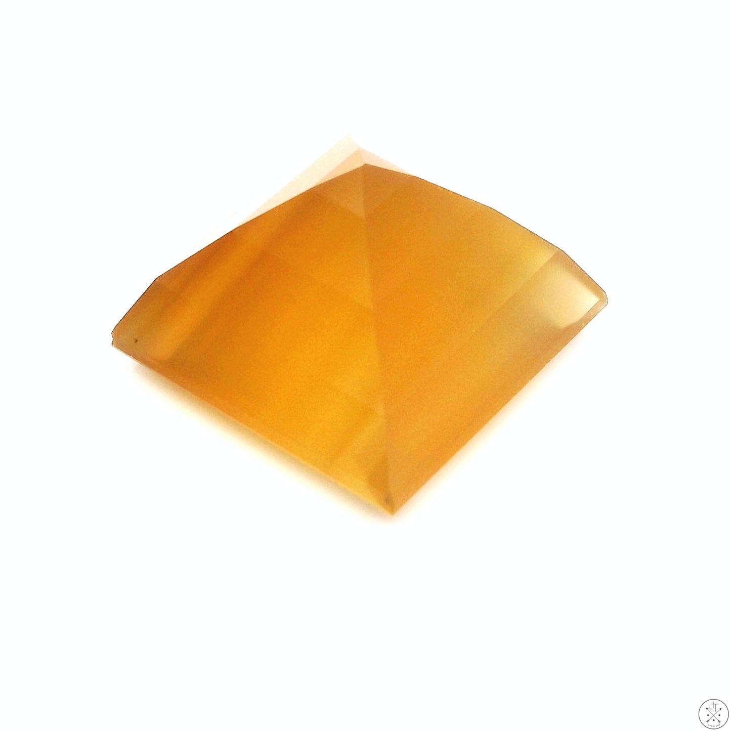 7.57 Carat Natural Honey Agate 12 x 12 mm Square Faceted Gemstone Loose