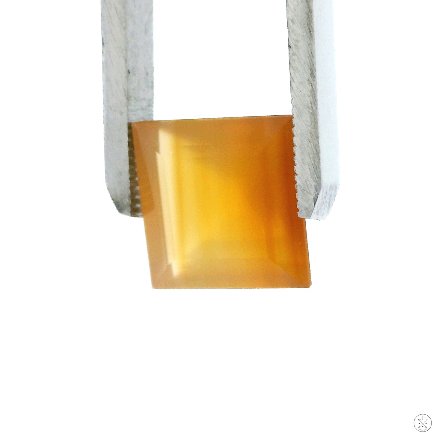 7.57 Carat Natural Honey Agate 12 x 12 mm Square Faceted Gemstone Loose