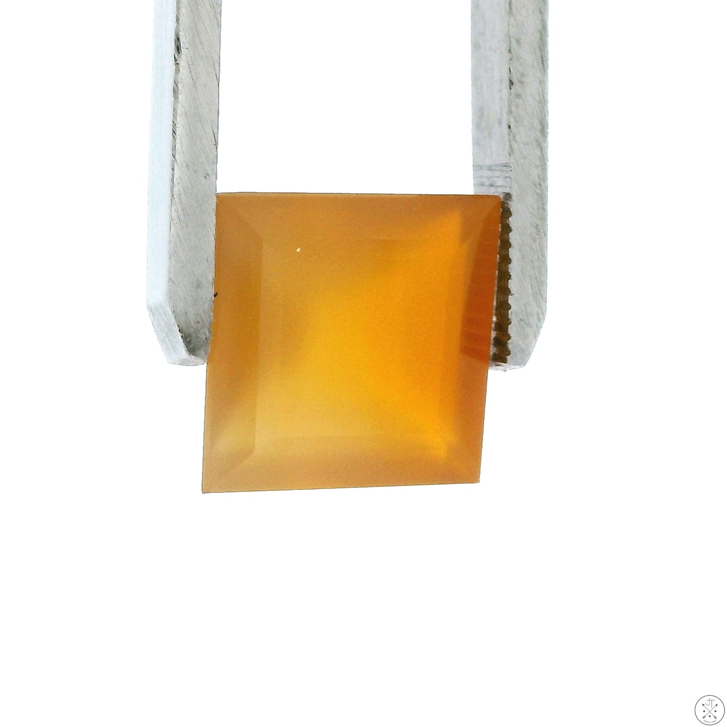 7.57 Carat Natural Honey Agate 12 x 12 mm Square Faceted Gemstone Loose