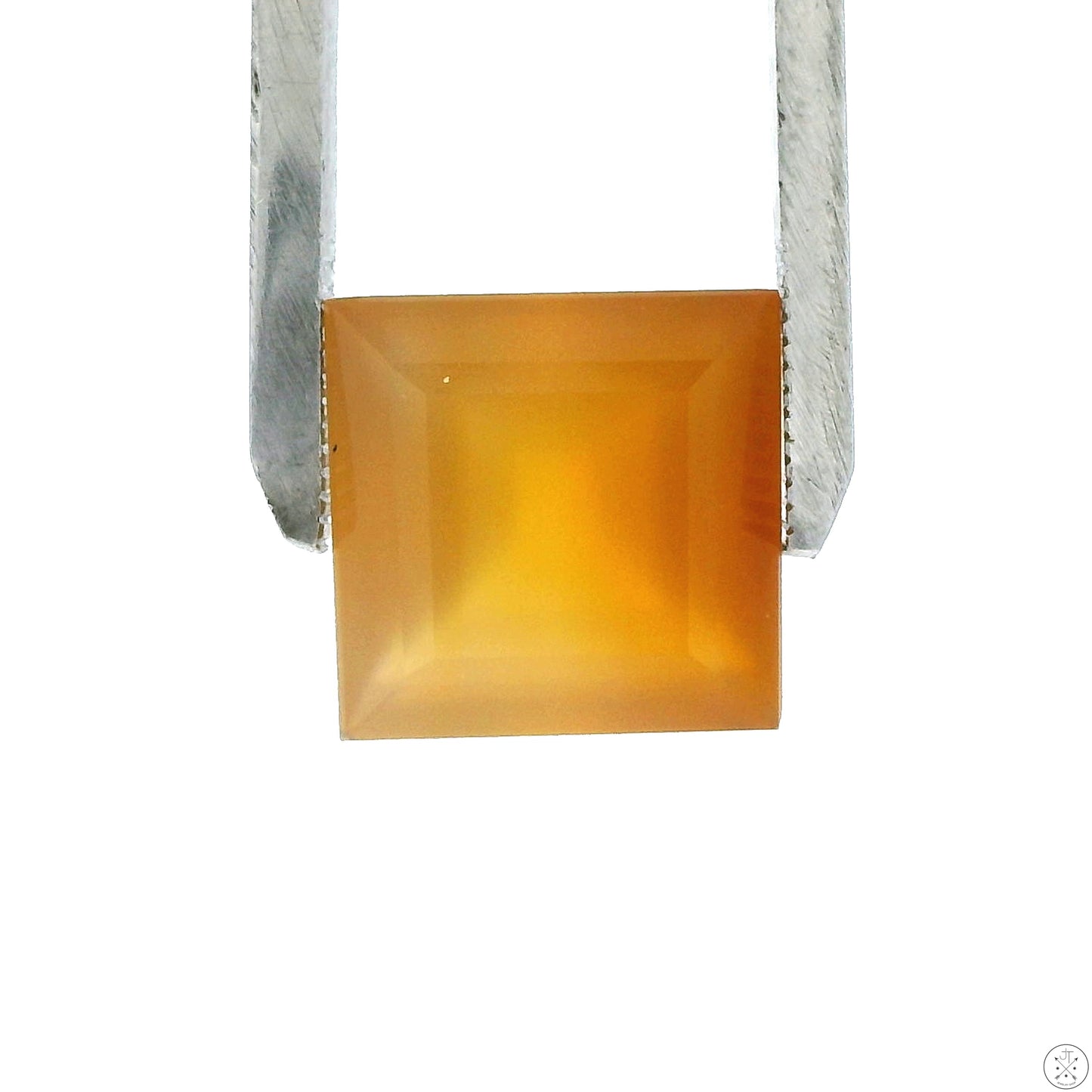 7.57 Carat Natural Honey Agate 12 x 12 mm Square Faceted Gemstone Loose