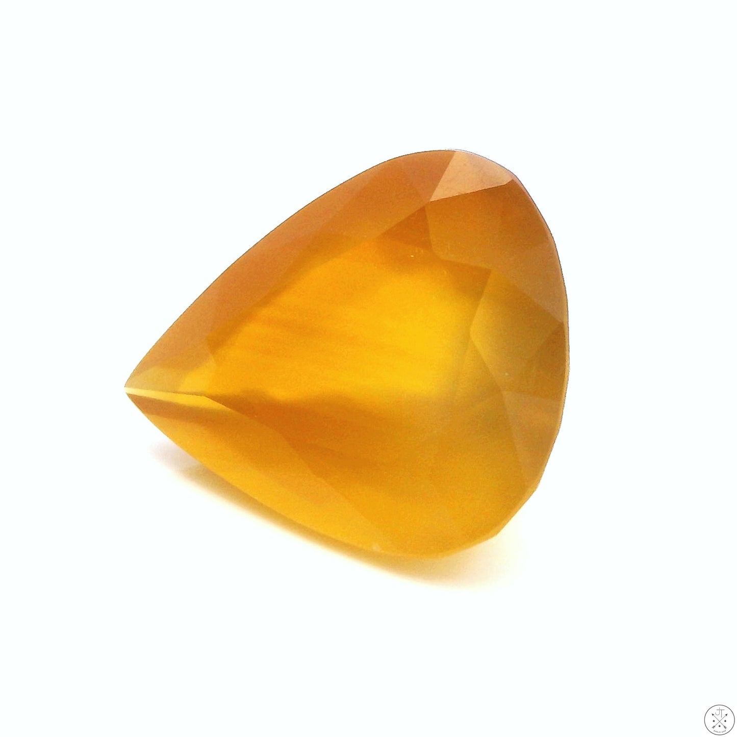 10.24 Carat Natural Honey Agate 18 x 13 mm Pear Faceted Gemstone Loose