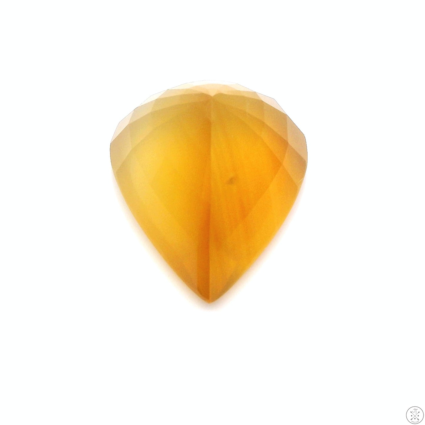10.24 Carat Natural Honey Agate 18 x 13 mm Pear Faceted Gemstone Loose