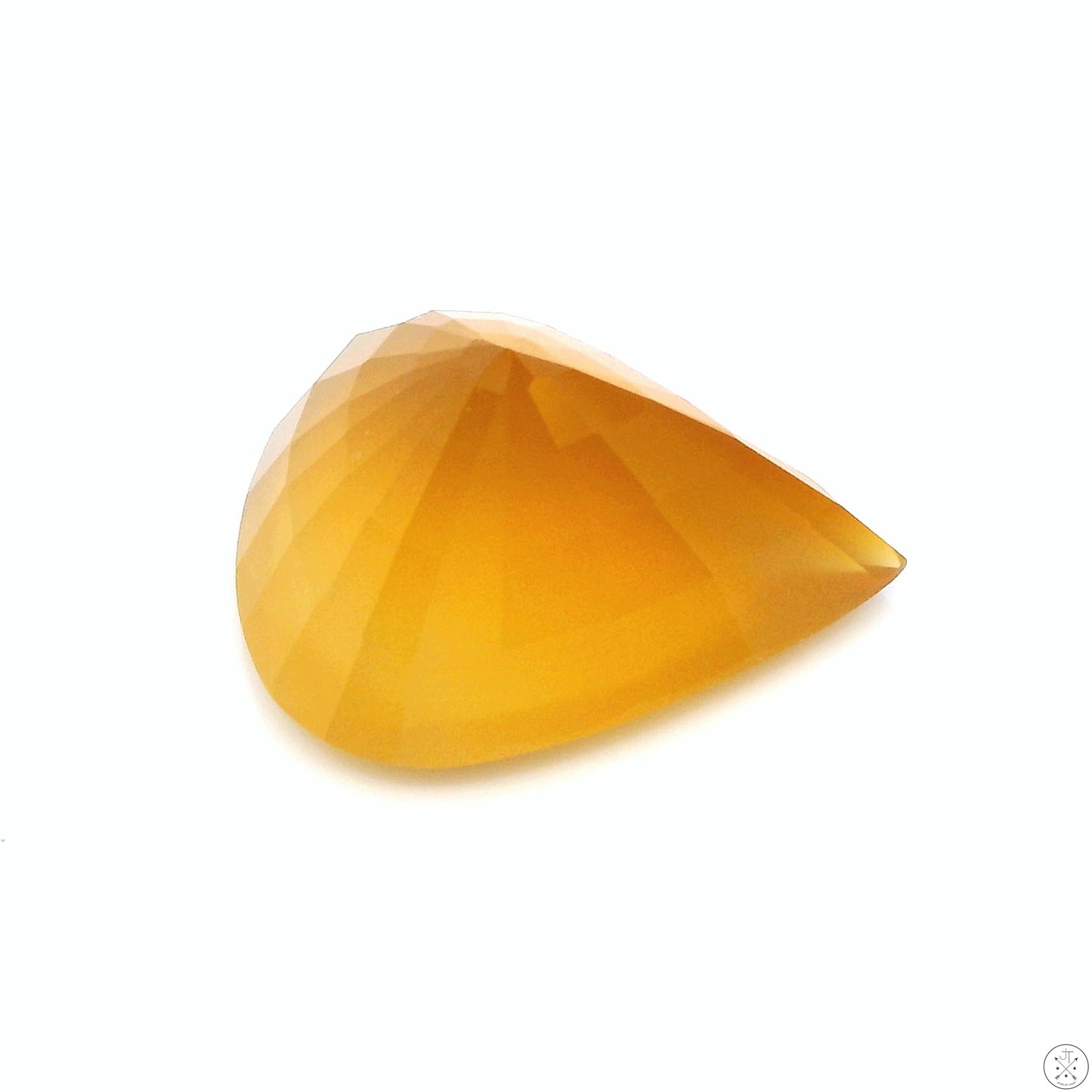 10.24 Carat Natural Honey Agate 18 x 13 mm Pear Faceted Gemstone Loose