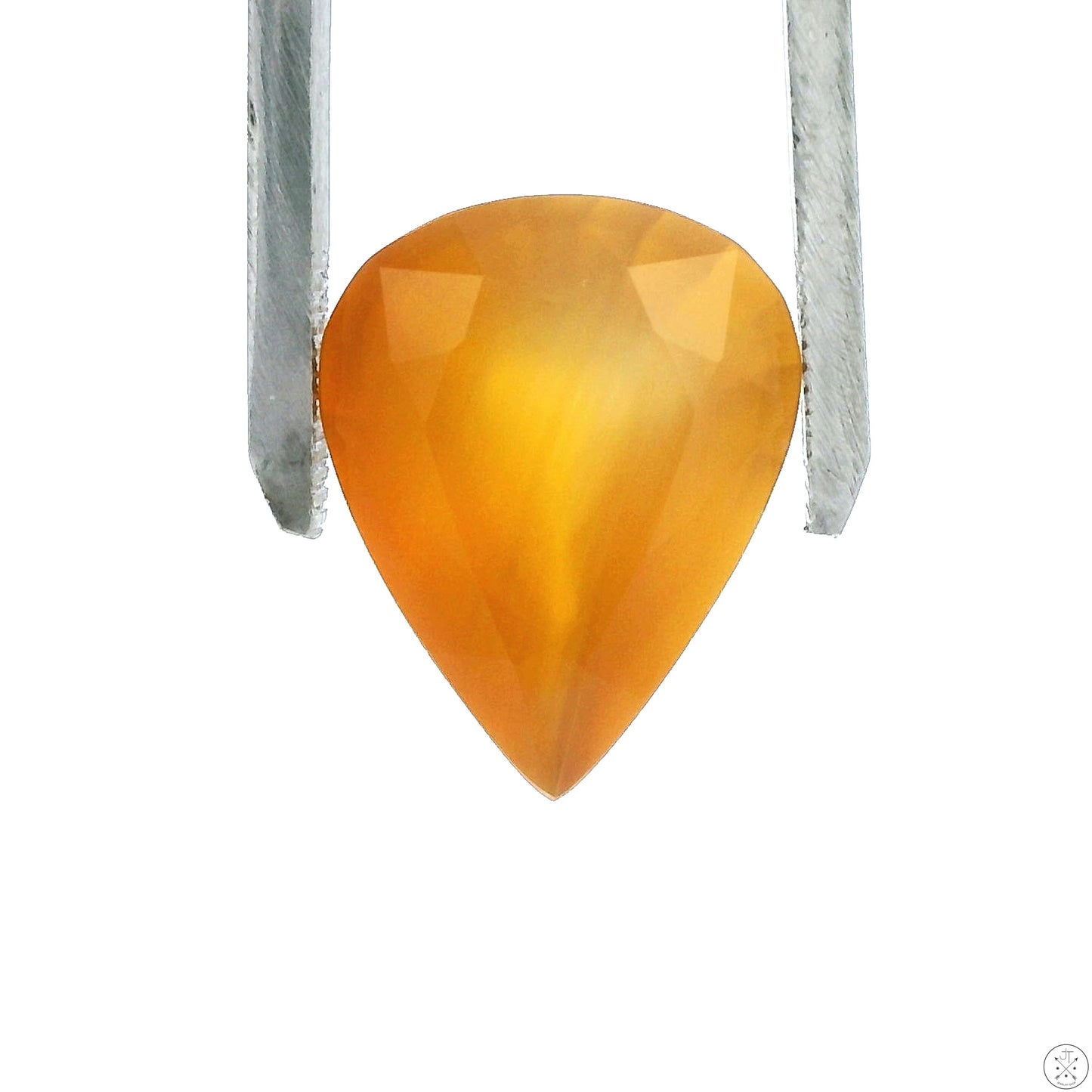 10.24 Carat Natural Honey Agate 18 x 13 mm Pear Faceted Gemstone Loose