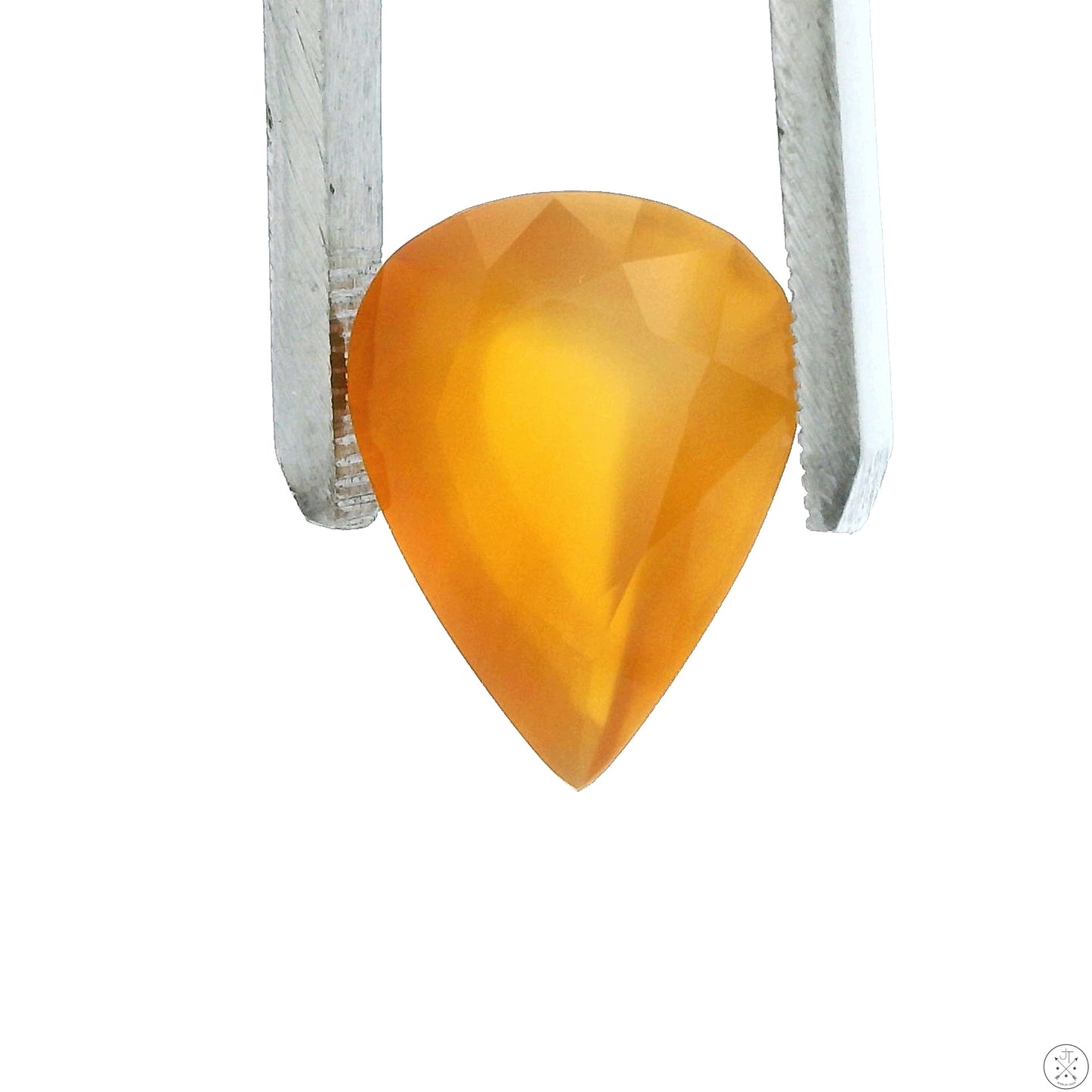 10.24 Carat Natural Honey Agate 18 x 13 mm Pear Faceted Gemstone Loose