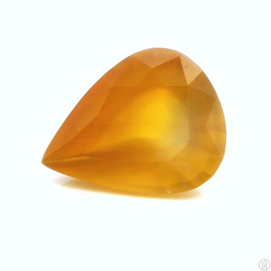 10.24 Carat Natural Honey Agate 18 x 13 mm Pear Faceted Gemstone Loose