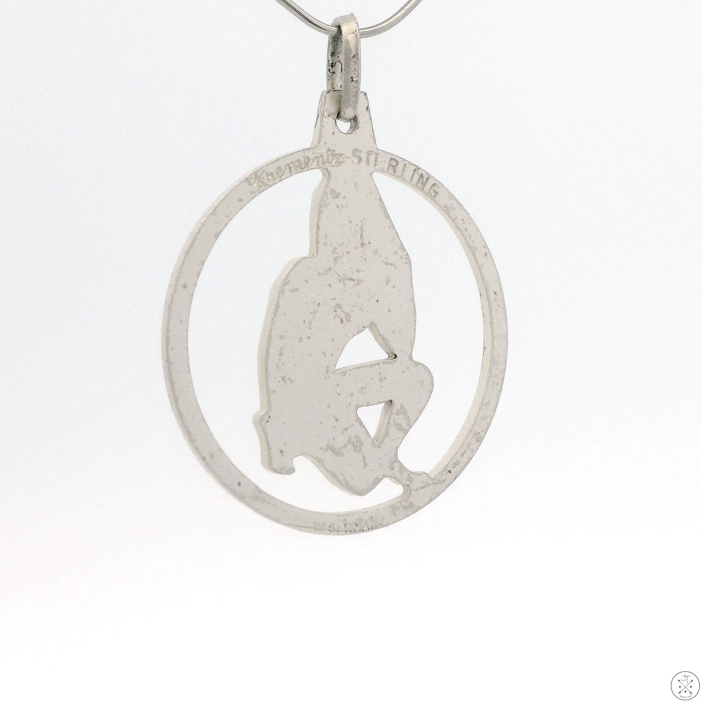 Vintage NOS Sterling Silver Virgo Zodiac Pendant Krementz W. Germany Virgin Nude 2