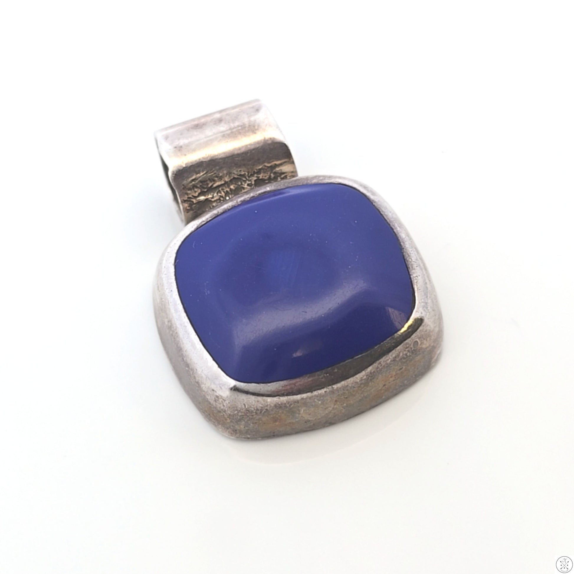 Vintage Sterling Silver Pendant with Lapis Lazuli TD-125 Mexico