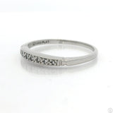 Vintage Platinum Iridium 2.5 Band .07 ctw Natural Diamonds Size 6.75 Thin Stack
