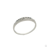 Vintage Platinum Iridium 2.5 Band .07 ctw Natural Diamonds Size 6.75 Thin Stack