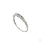 Vintage Platinum Iridium 2.5 Band .07 ctw Natural Diamonds Size 6.75 Thin Stack
