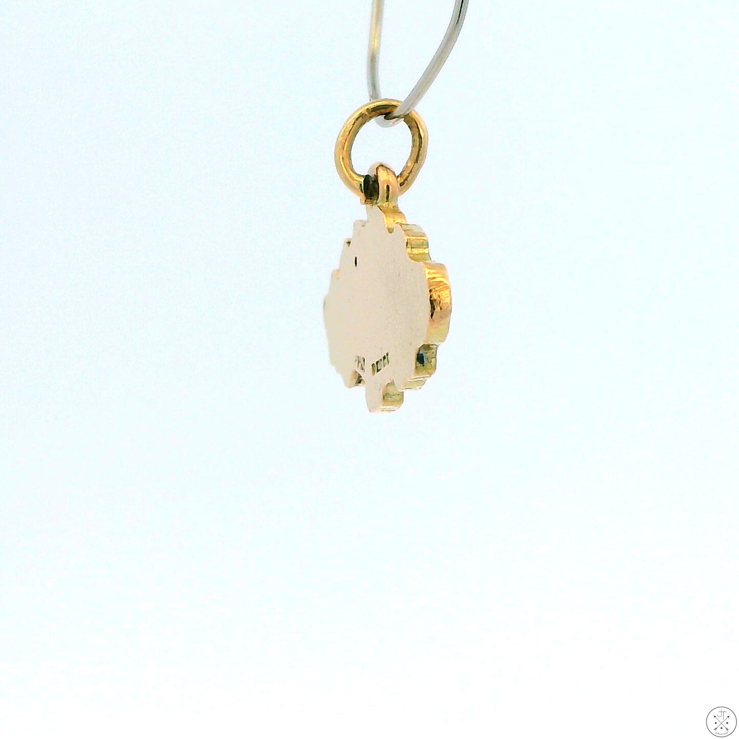 Vintage 14k Yellow Gold Bahamas Nassau Charm Pendant GVS1 natural Diamond