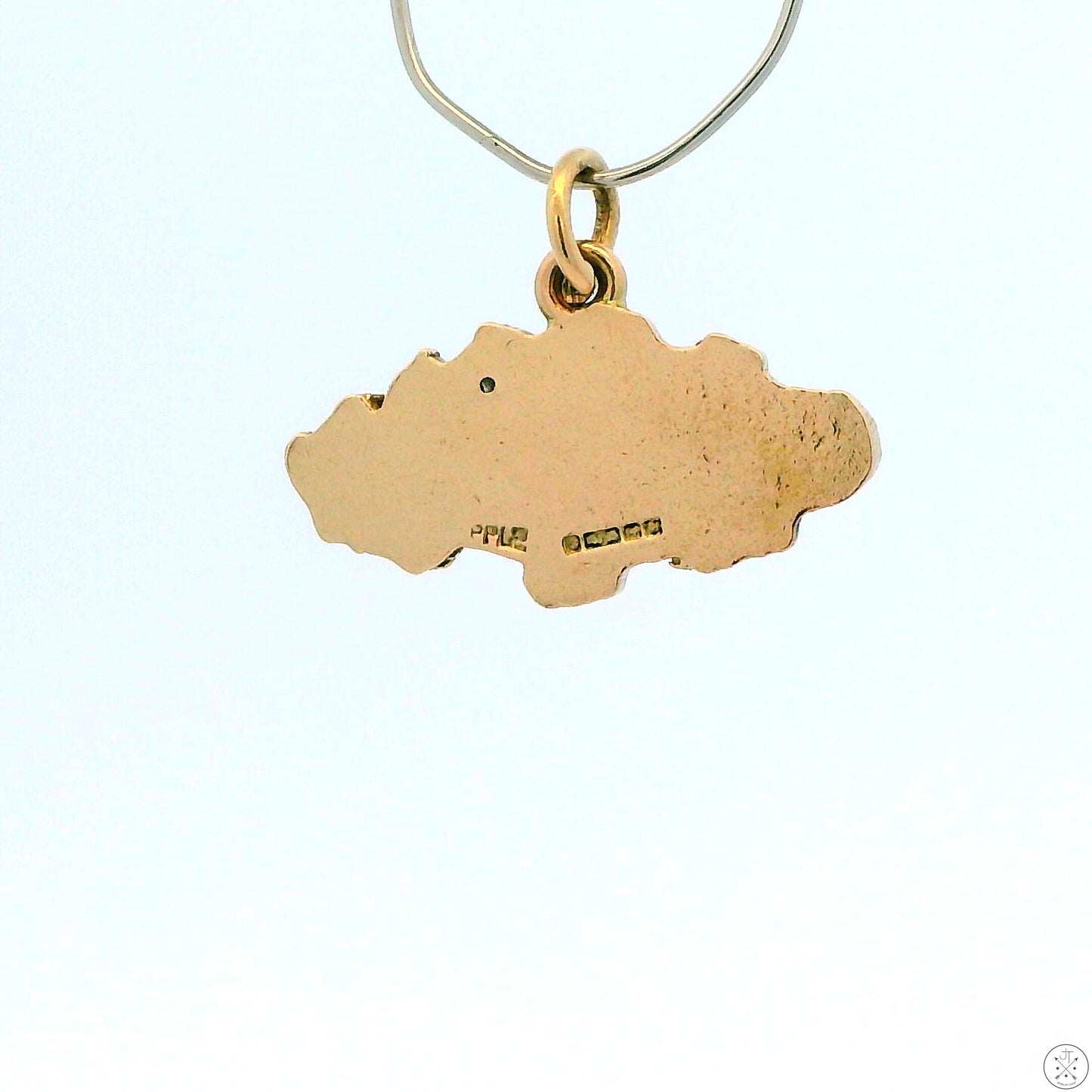 Vintage 14k Yellow Gold Bahamas Nassau Charm Pendant GVS1 natural Diamond