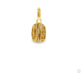 Vintage 18k Yellow Gold Scarab Egypt Pendant .7 inch Tall Charm
