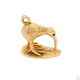 Vintage 14k Yellow Gold Charm Kiwi .4 inch Tall New Zealand