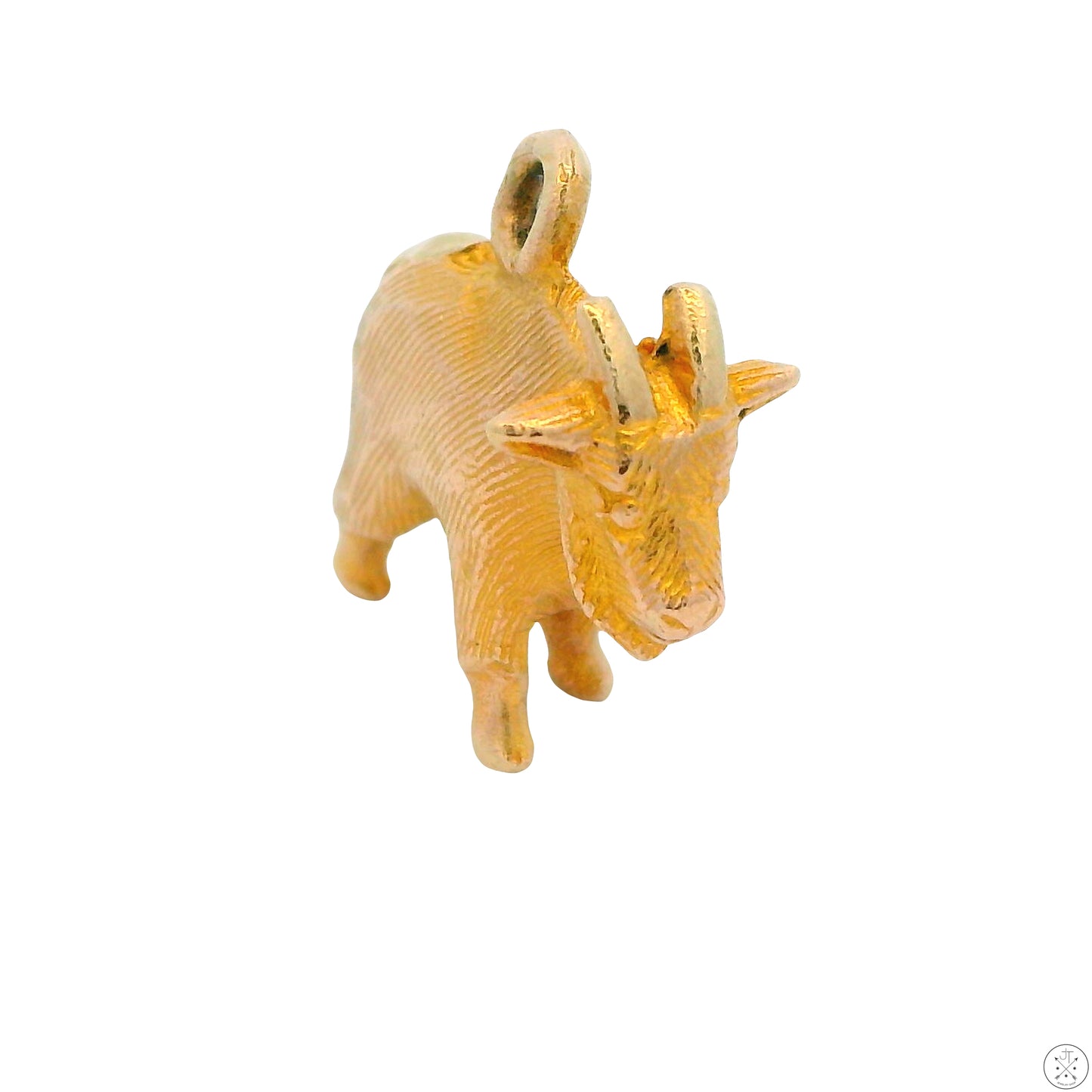 Vintage 14k Yellow Gold Charm Mountain Goat 1/2 inch Tall